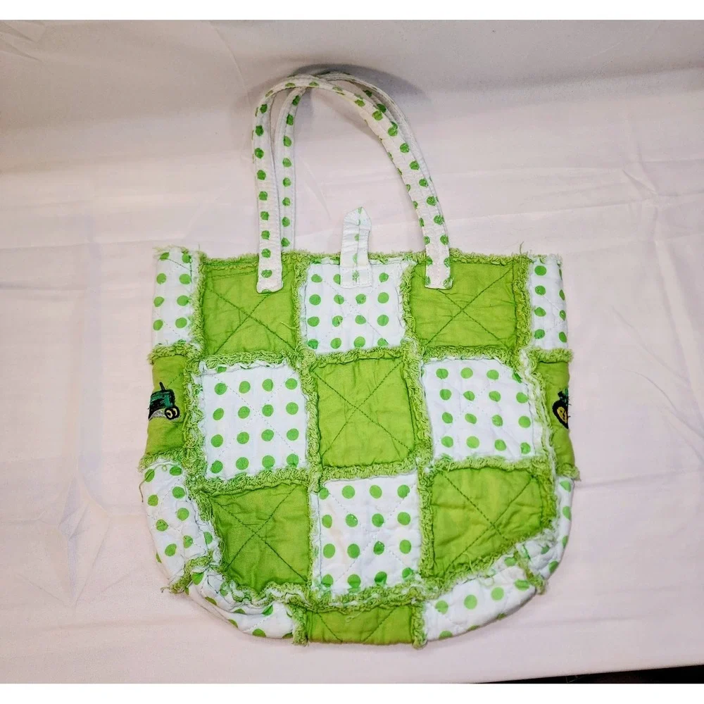Beautiful Handmade‎ Quilted John Deere Carry Bag With Handles